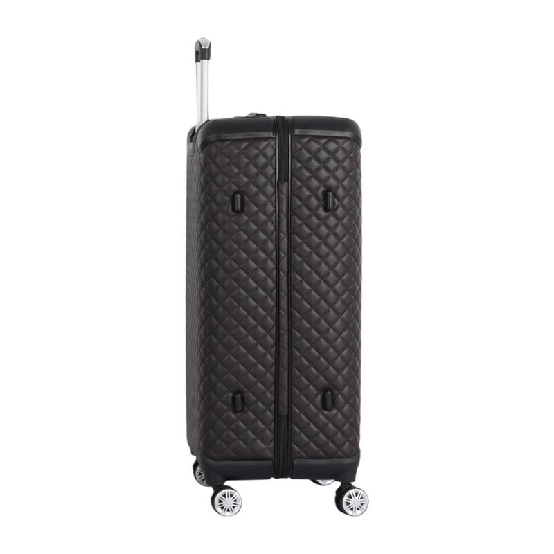 أفياتور طقم حقائب سفر فاخرة ومحصنة - 5 قطع (3 ترولي + 2 حقيبة يد) بتغطية جلدية ومقاومة للكسر - Image 5